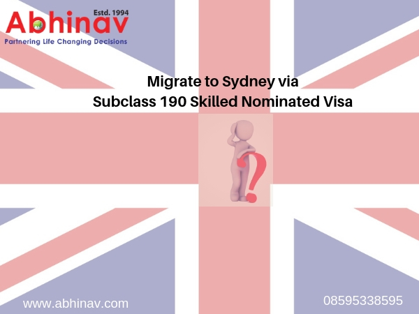 How to Migrate to Sydney via Subclass 190 Skilled Nominated Visa